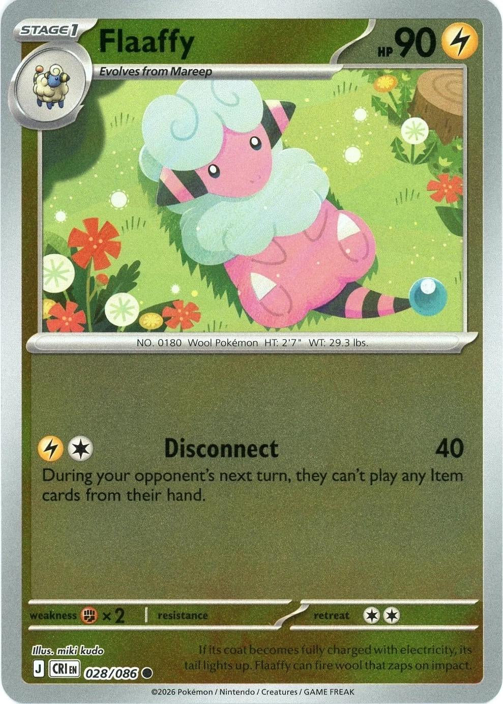 Chaos Rising Flaaffy #028/86 reverse holo